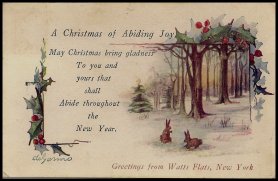 Christmas Postcard Postmarked December 22, 1923